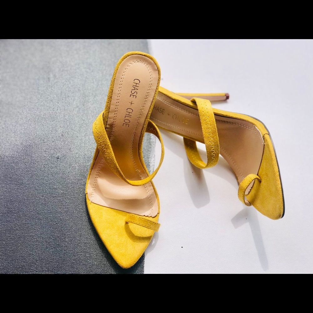 Yellow Single Strap Heel